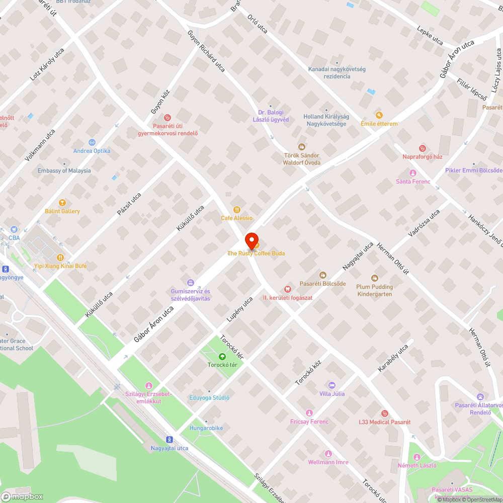 Kiparkolt, üres fahely bejelentés helye