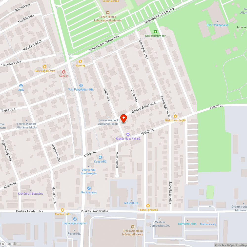 Parkoló autó bejelentés helye