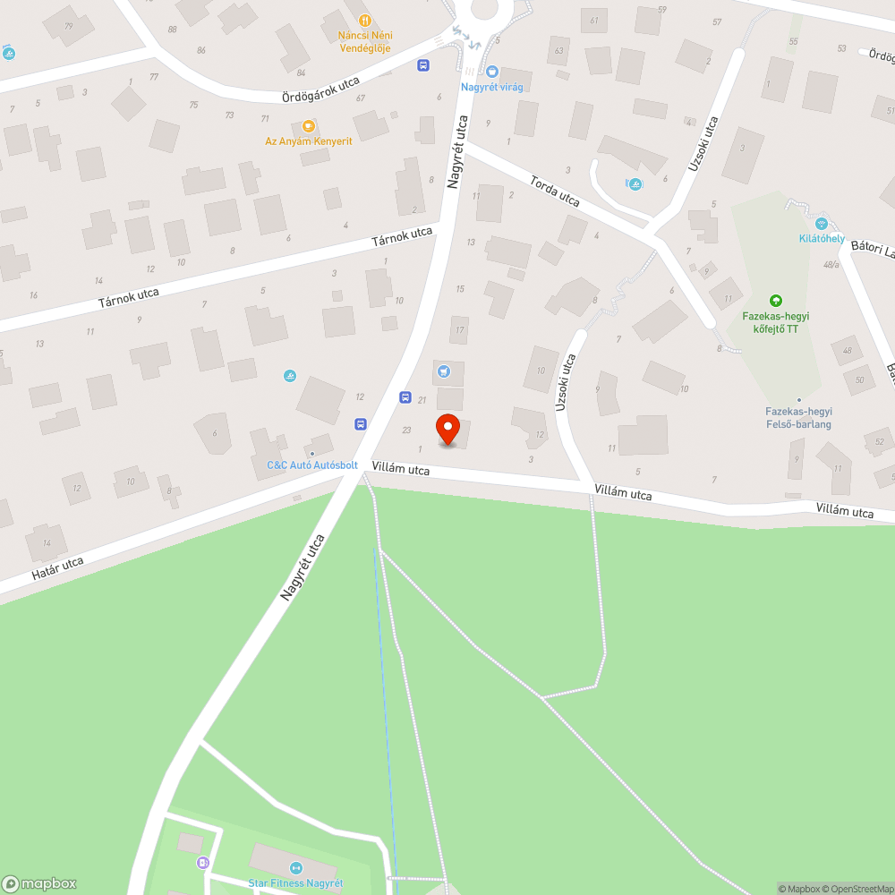 Megrongált korlát bejelentés helye