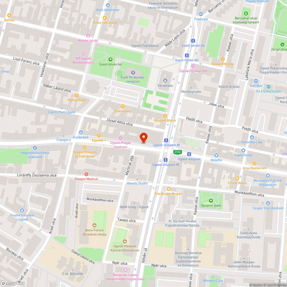 Matrica a kijelzőn bejelentés helye