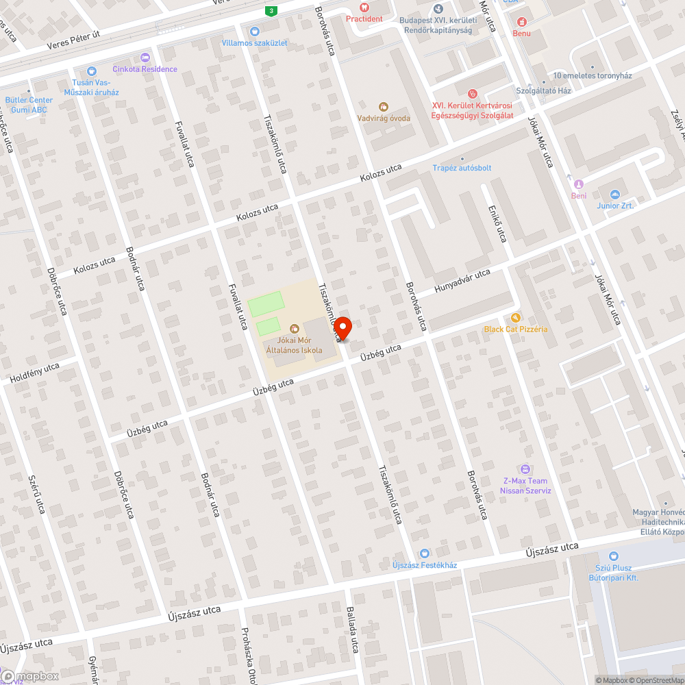 Rosszul elhelyezett utcatábla bejelentés helye