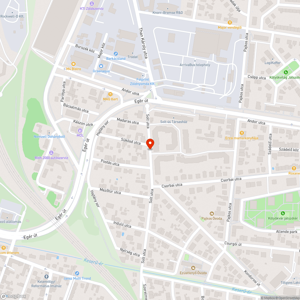 Solt utca elhagyott kocsi 1. bejelentés helye