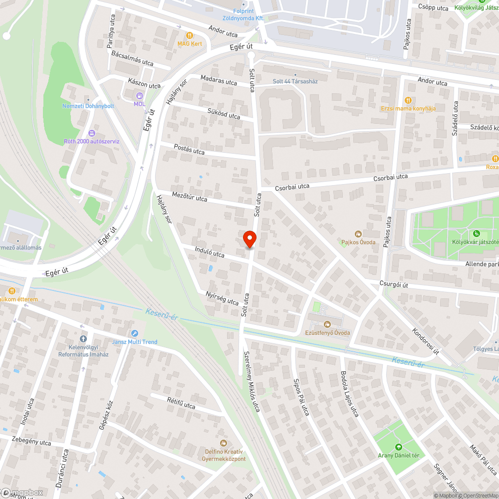 Elhagyott kocsi bejelentés helye