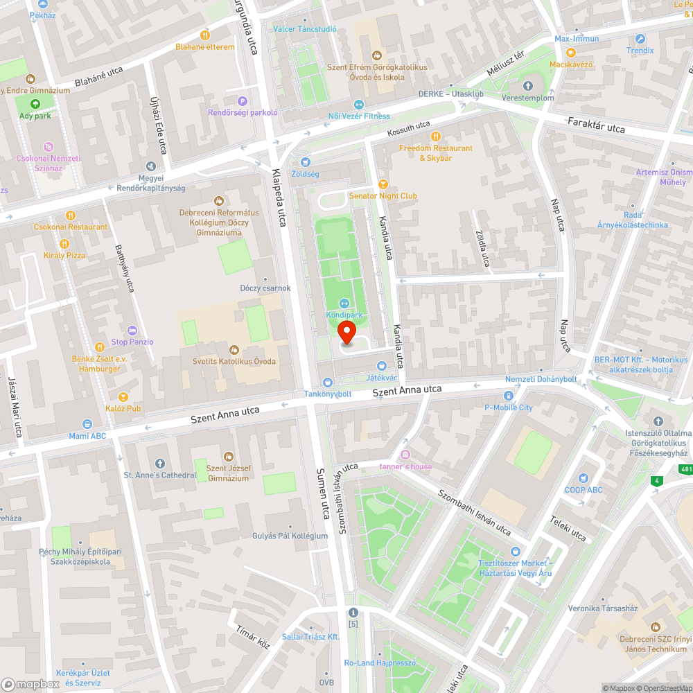 Kátyútenger a fizetős parkolóban bejelentés helye