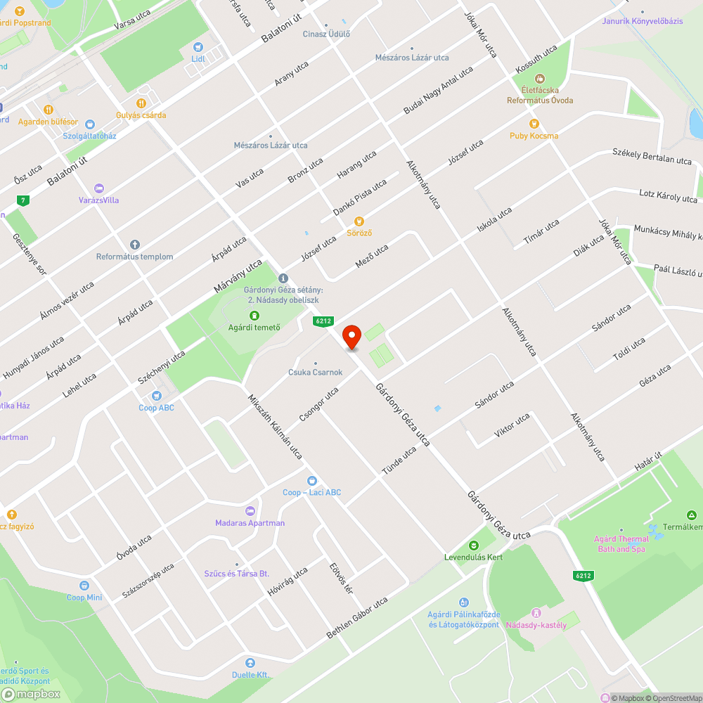 Feltúrt járda bejelentés helye