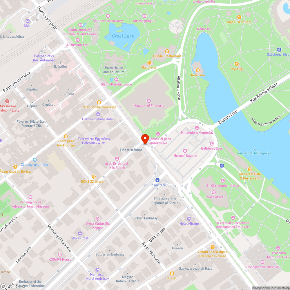 Úthibák bejelentés helye