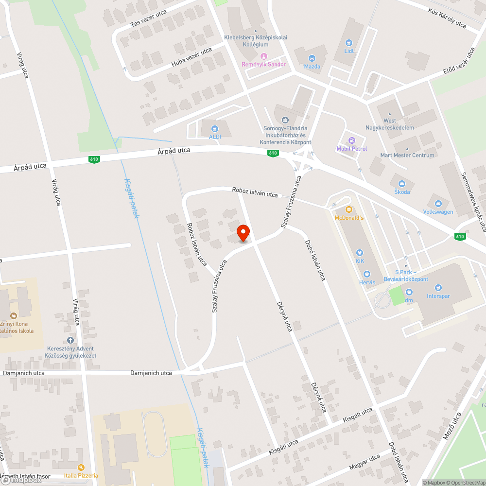 Megsüllyedt aknafedél bejelentés helye