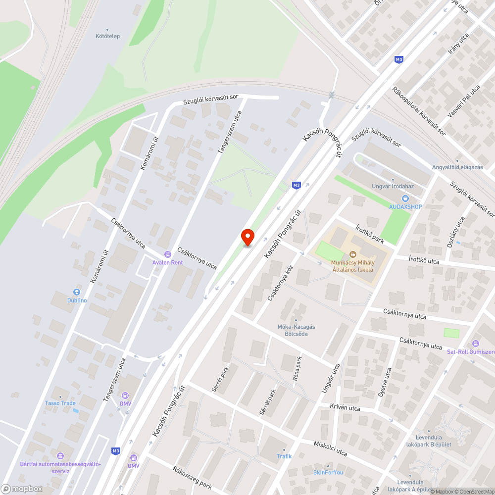 Kátyú az M3 bevezetőn külső sávba bejelentés helye