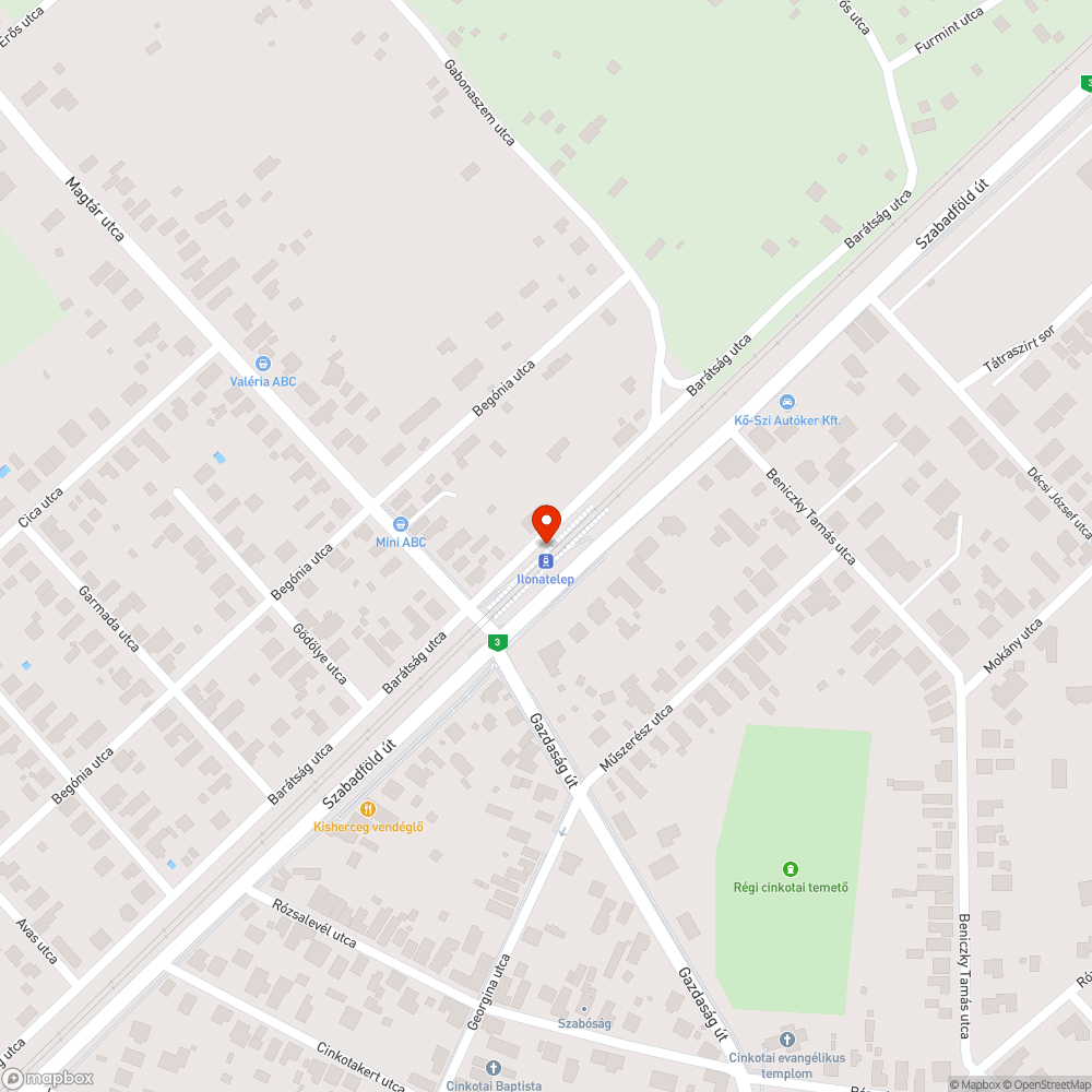 Rossz állapotú utasváró bejelentés helye