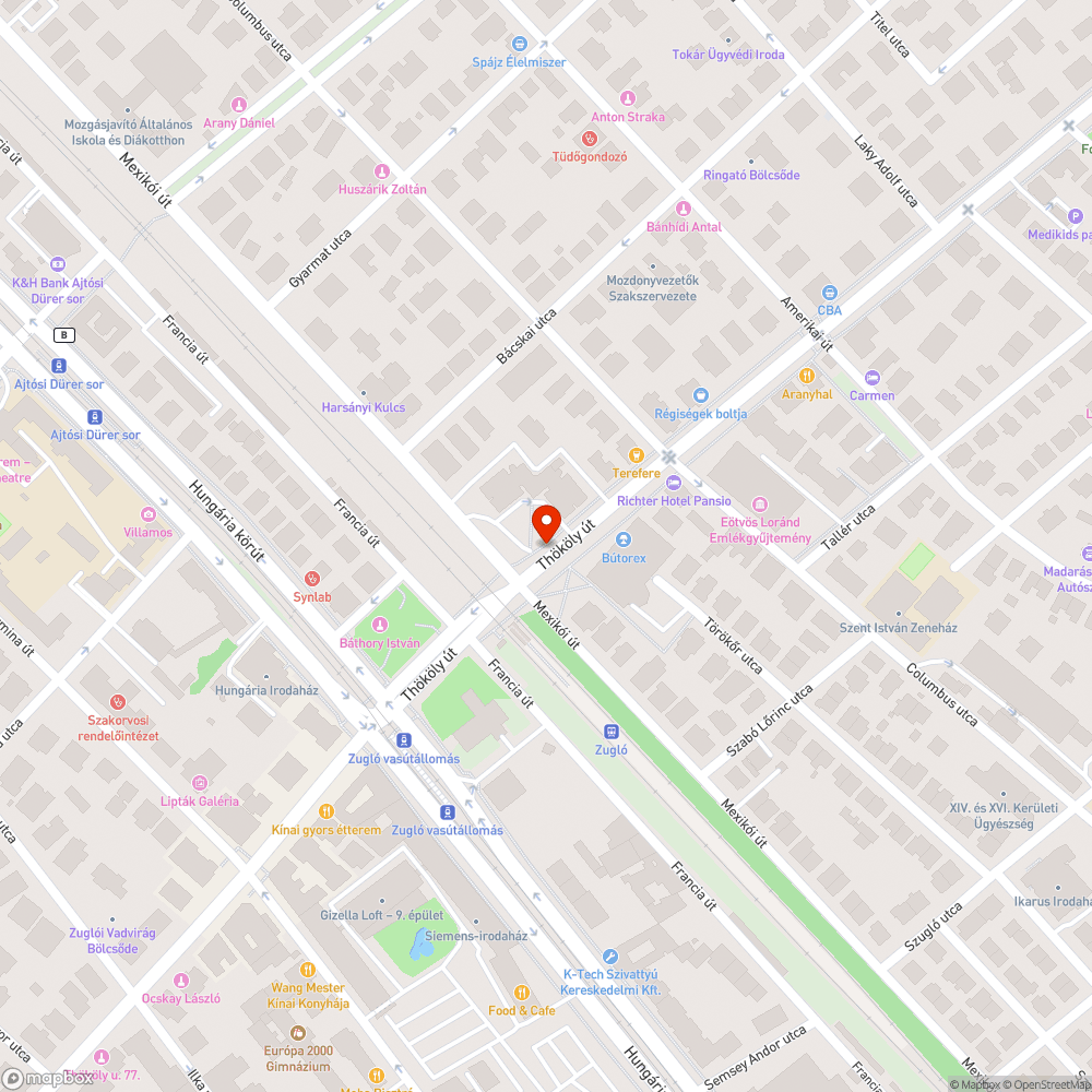 Thököly úti úthibák bejelentés helye