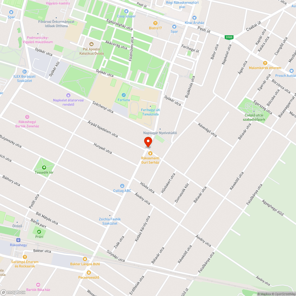 Kátyús szegély a szűk utcában bejelentés helye