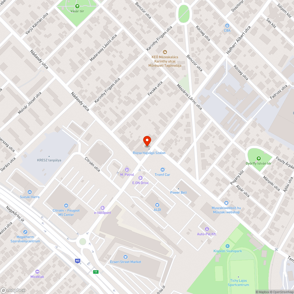 Meggyalázott vaskorlát bejelentés helye