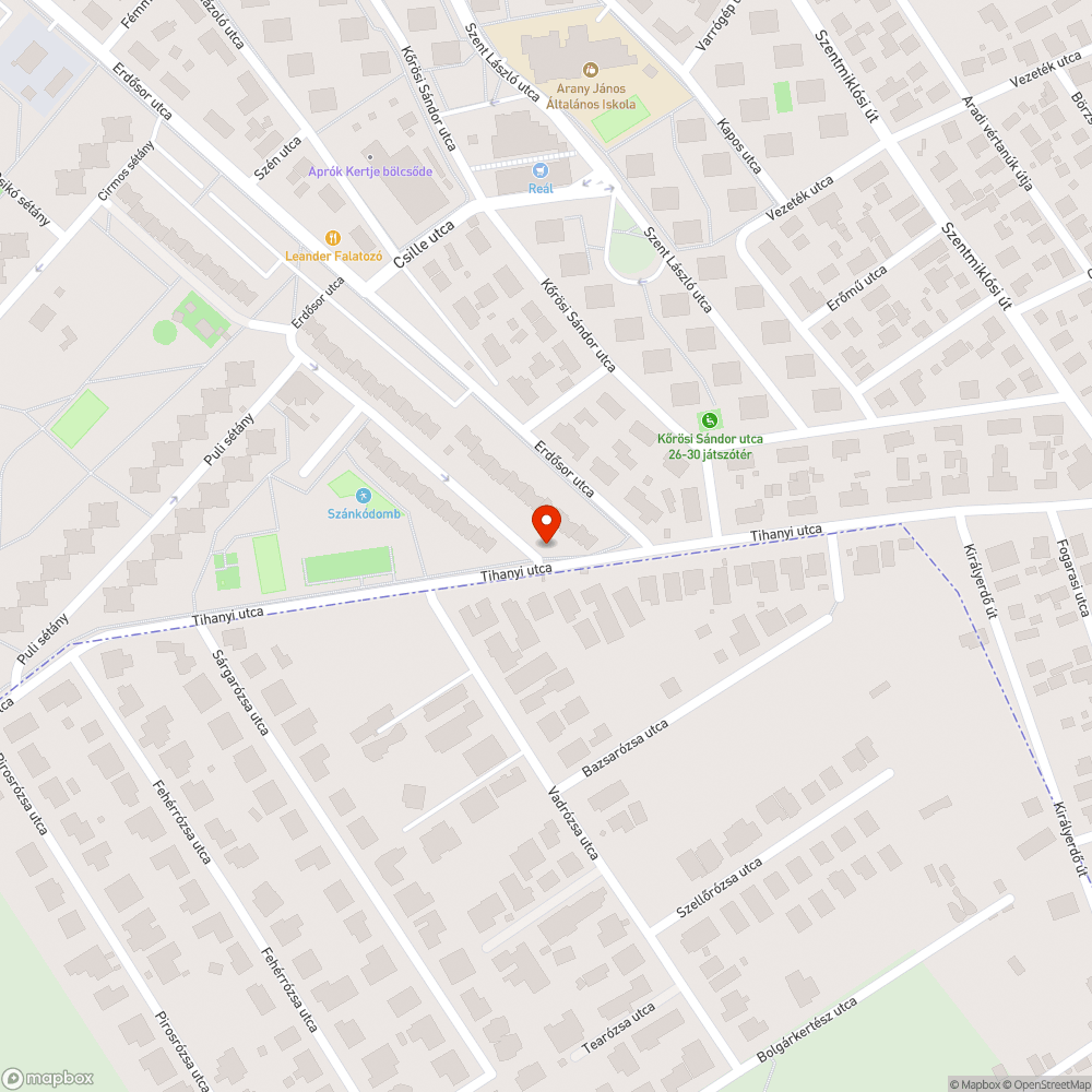 Hiányzó tábla bejelentés helye