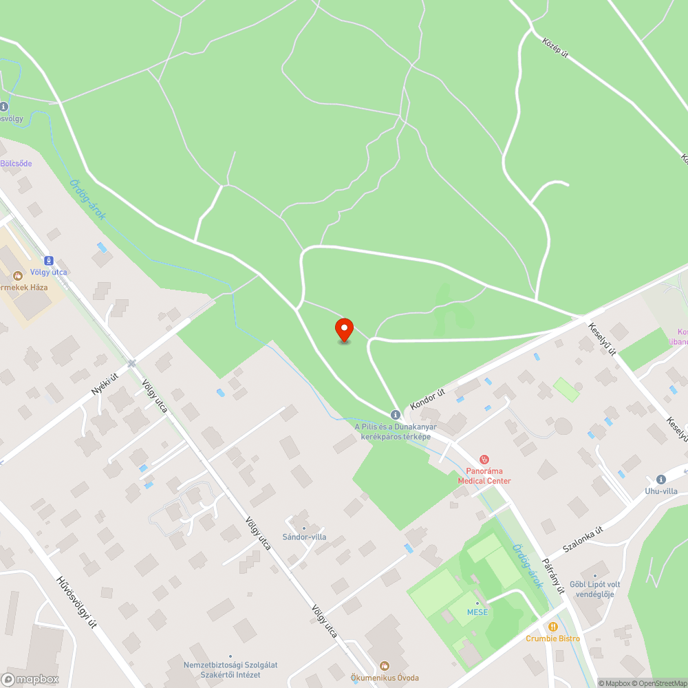 Tájékoztatás kérése a Hűvösvölgyi erdőrészben kialakult állapotról bejelentés helye