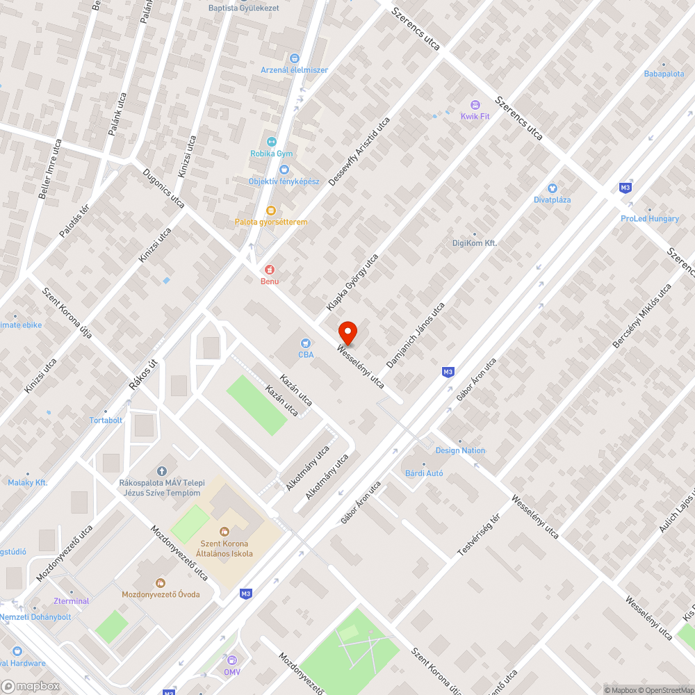 Szemét bejelentés helye