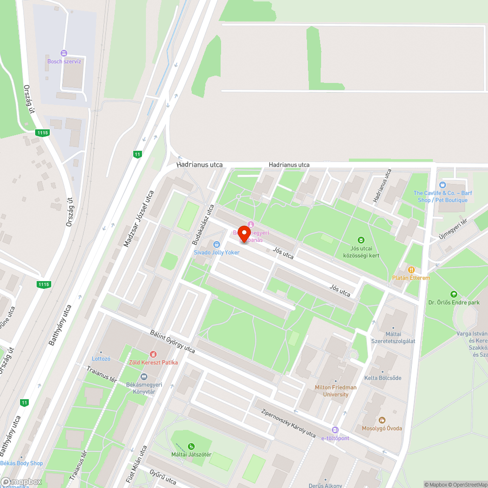 Kátyúk bejelentés helye