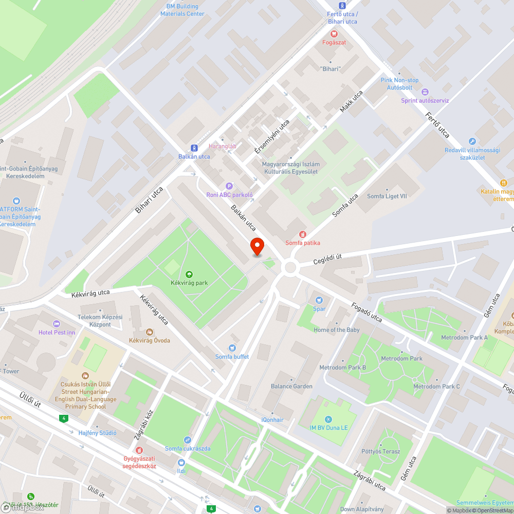 Lomtalanított szemét a parkban bejelentés helye