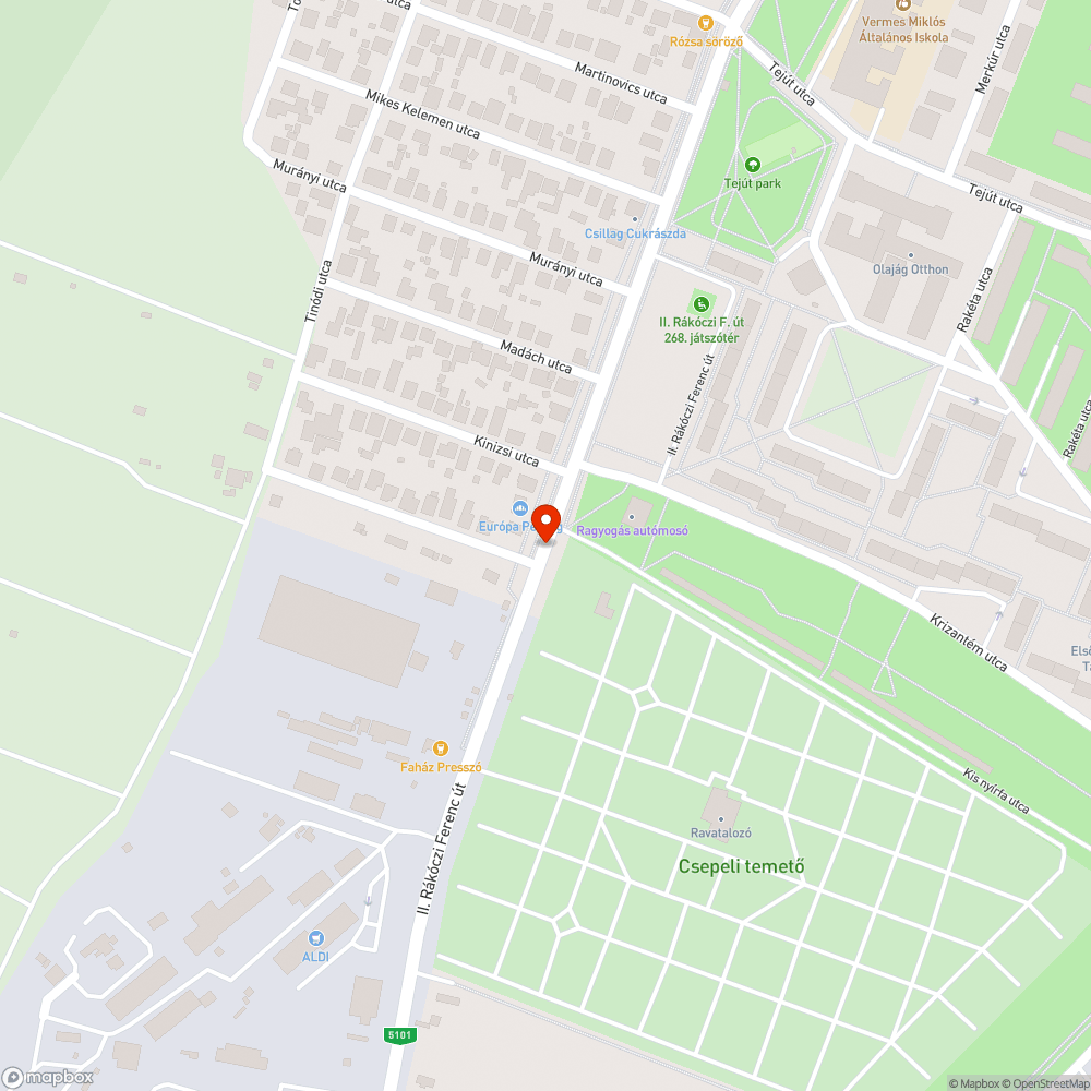 Aszfalt süllyedés és kátyú bejelentés helye