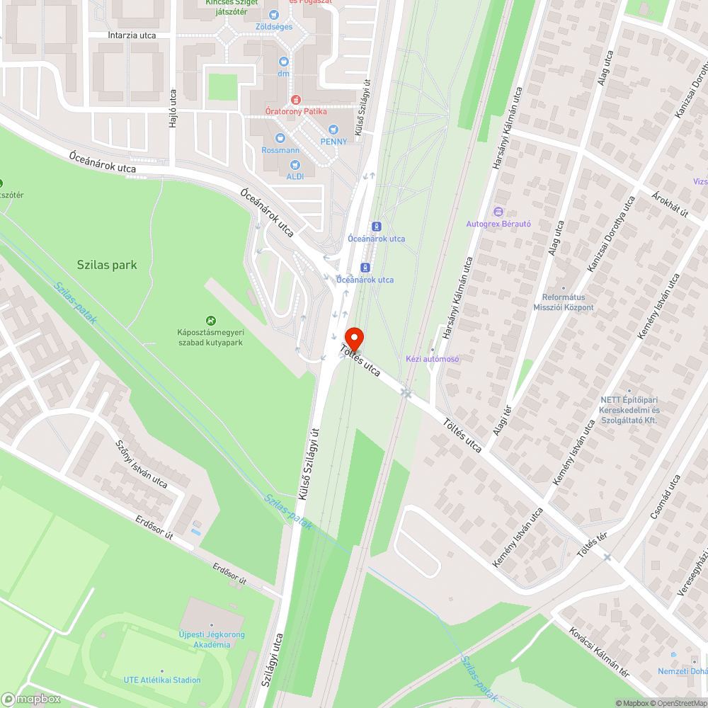 Kátyú bejelentés helye