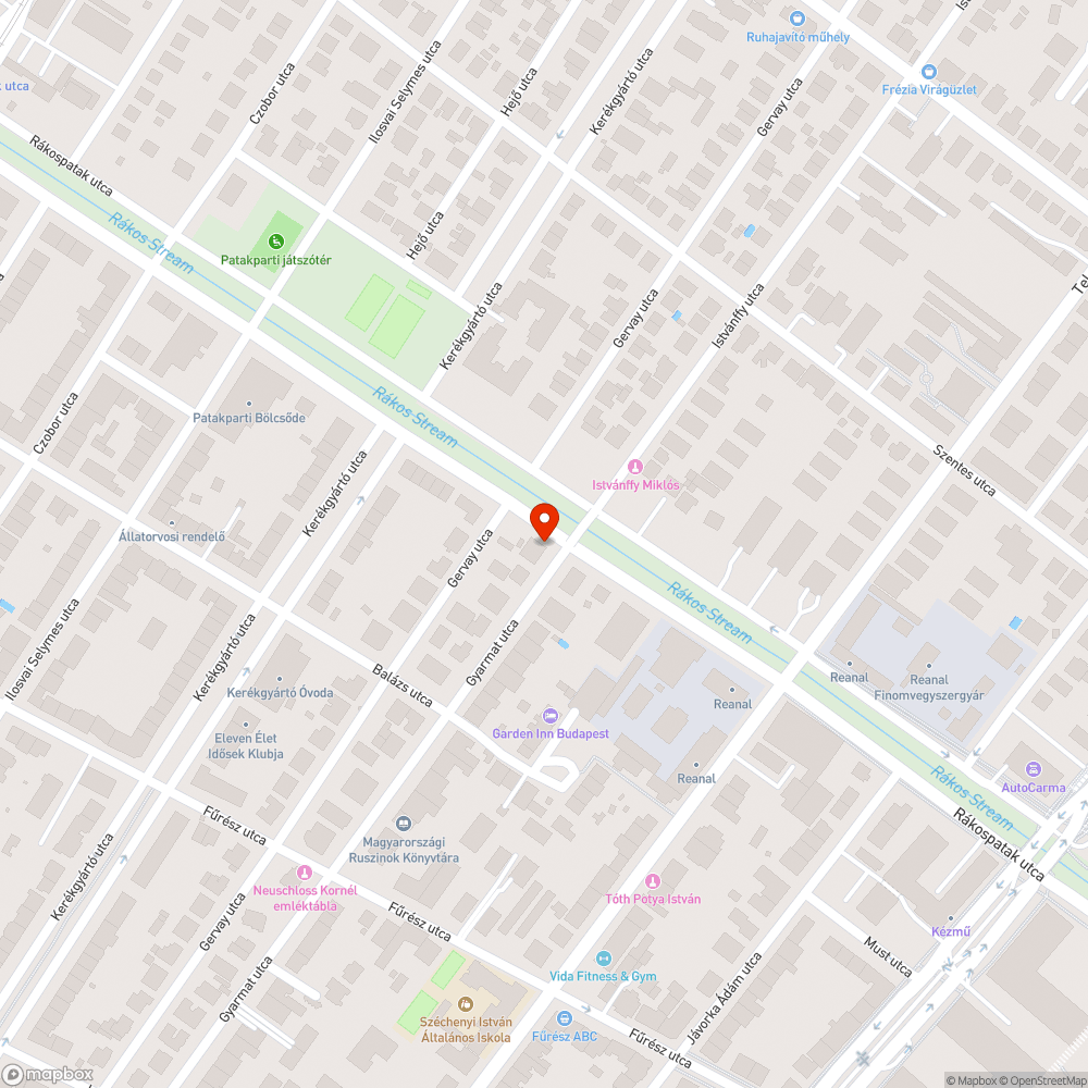 Beszakadt útpálya bejelentés helye