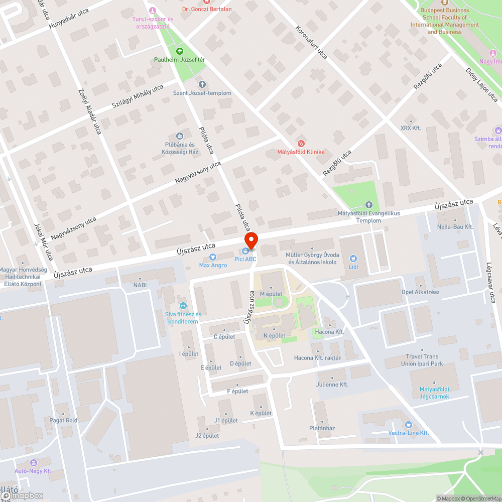 Megsüllyedt járda bejelentés helye