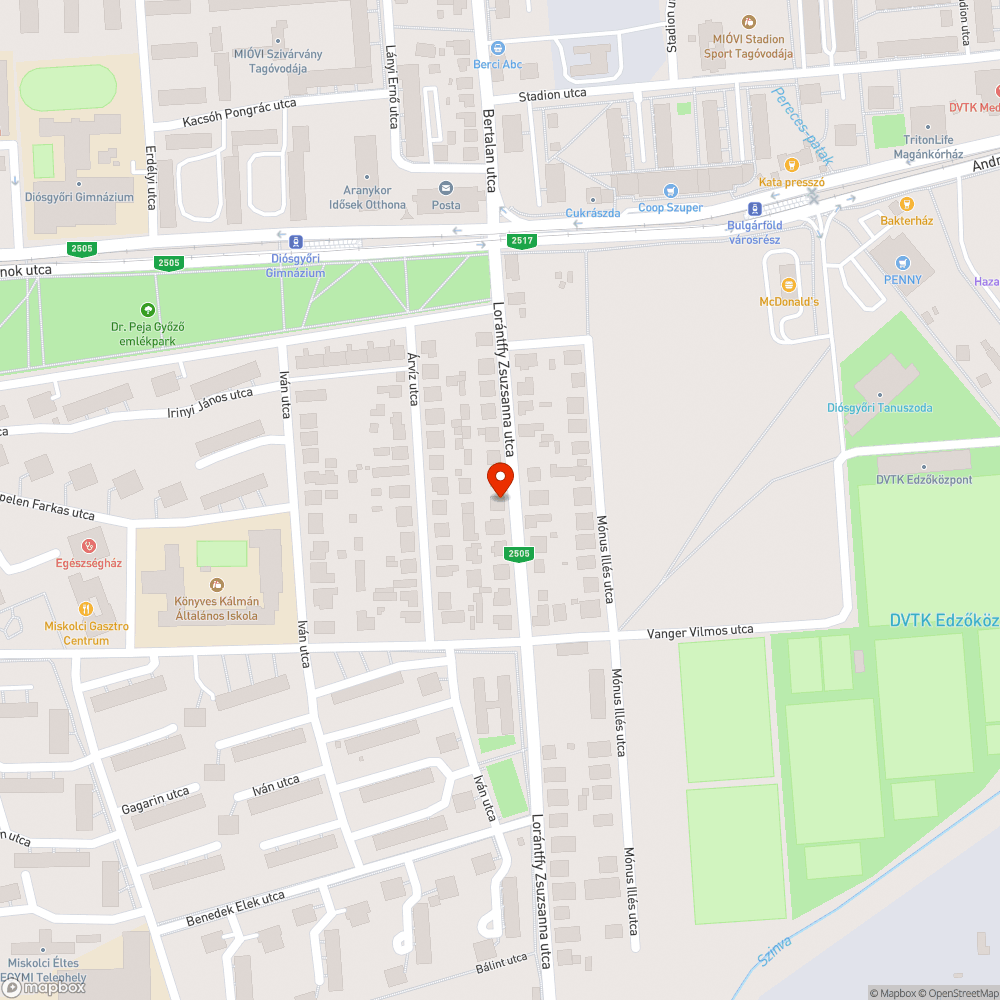 Veszélyes átkelés bejelentés helye