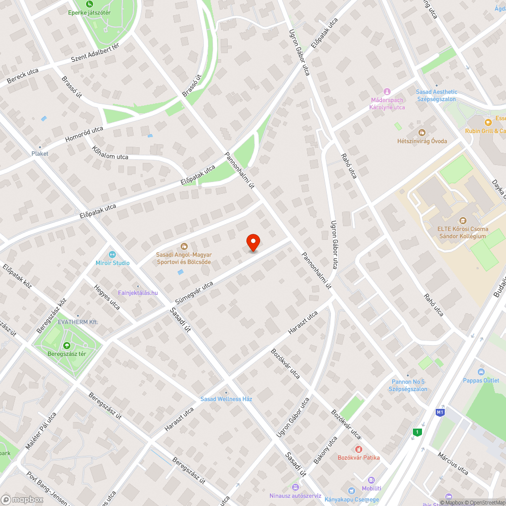 Sümegvár utcai járda bejelentés helye