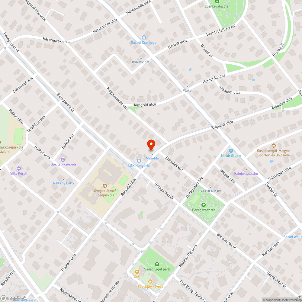 Füvön parkolás bejelentés helye