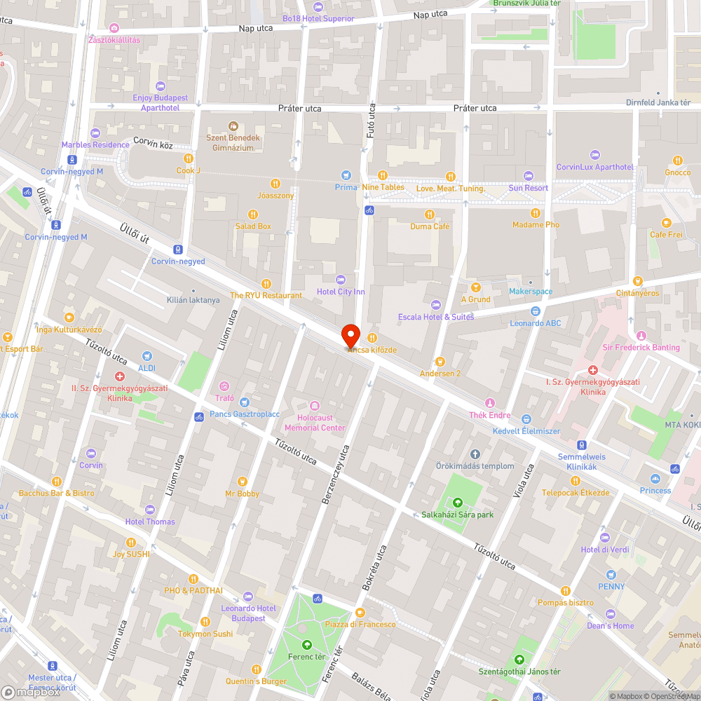 Olajfolt a járdán bejelentés helye