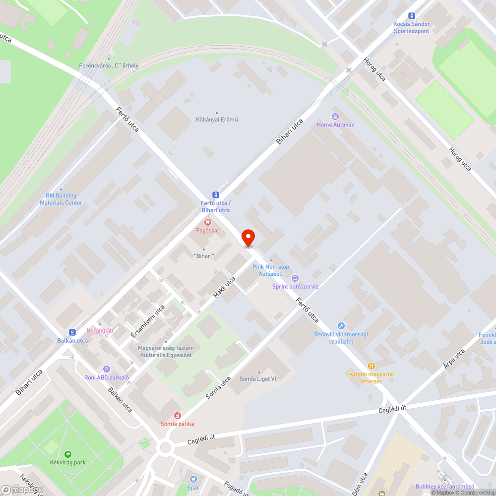 Eldobott autógumi az utcán bejelentés helye