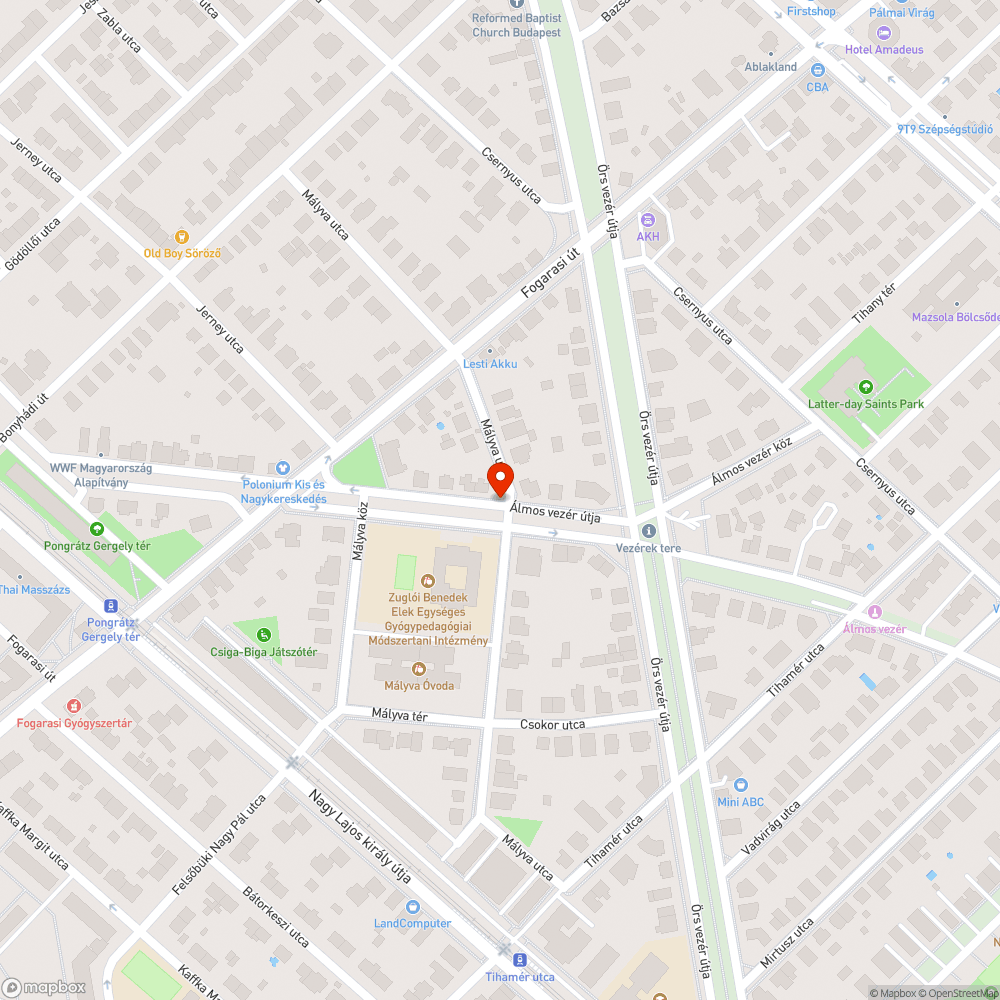 Szemet az úton és a gyepen bejelentés helye