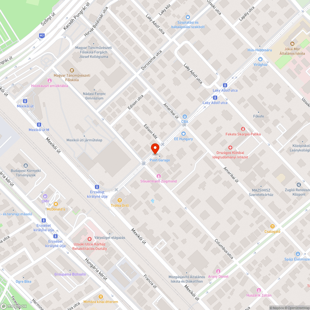 Beszakadt járda bejelentés helye