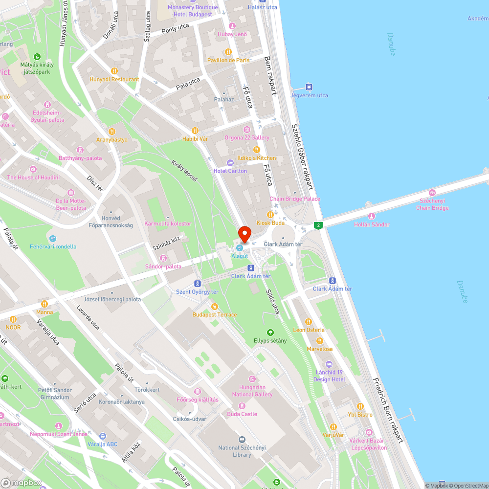 Budai Vár-alagút homlokzatának felújítása bejelentés helye