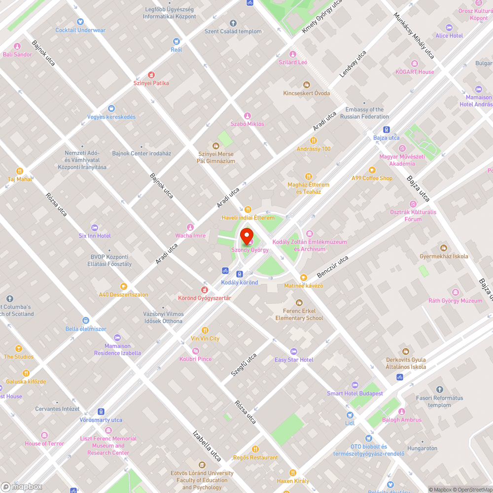 Kidőlt bokor a Kodály Köröndön bejelentés helye