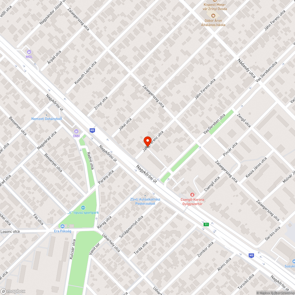 Szemetes utca bejelentés helye