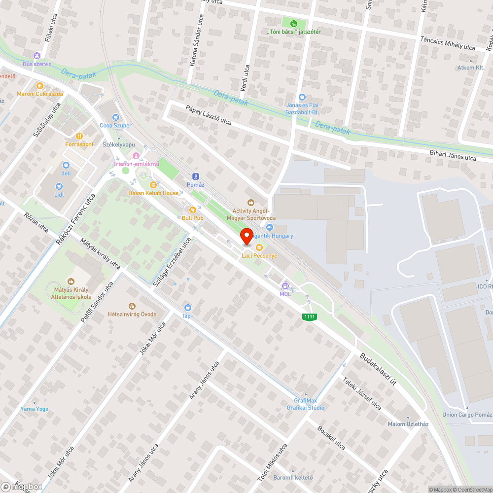 Kátyú bejelentés helye