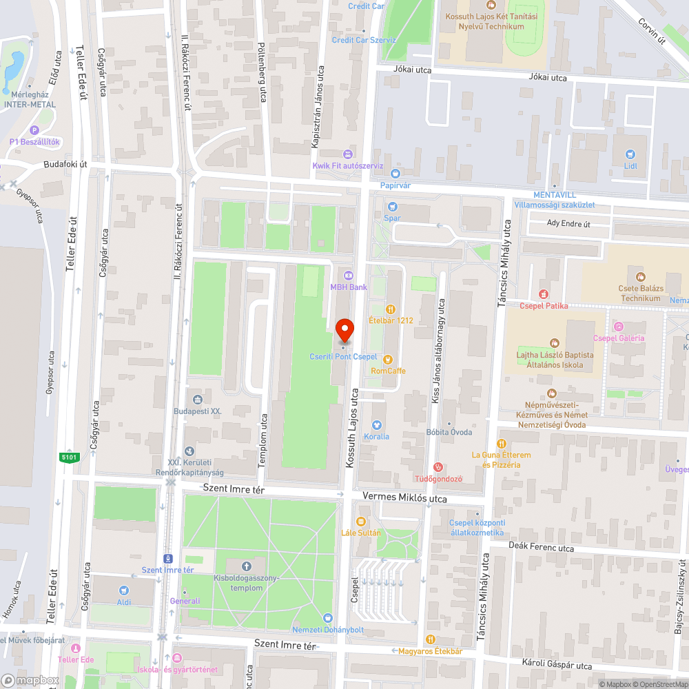 Hiányzó parkolásgátló bejelentés helye