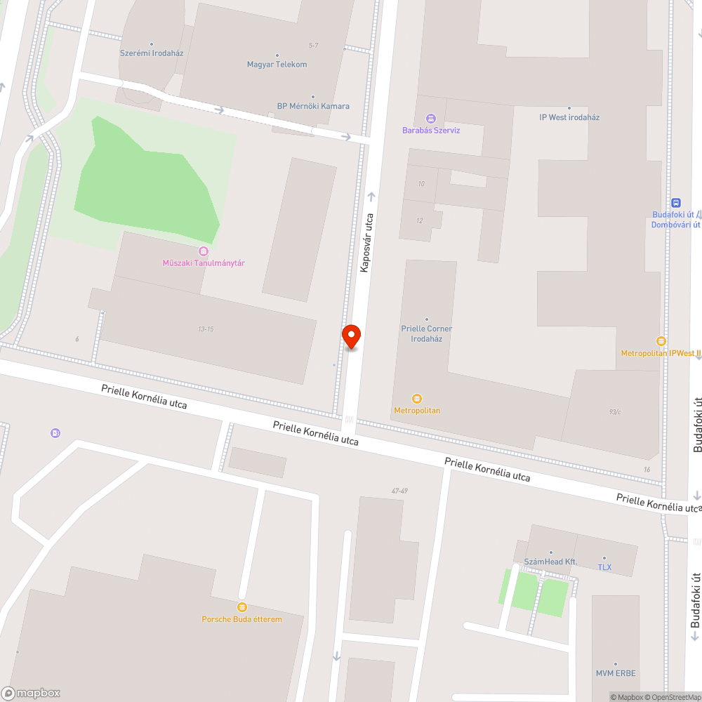 Elhagyott autó bejelentés helye