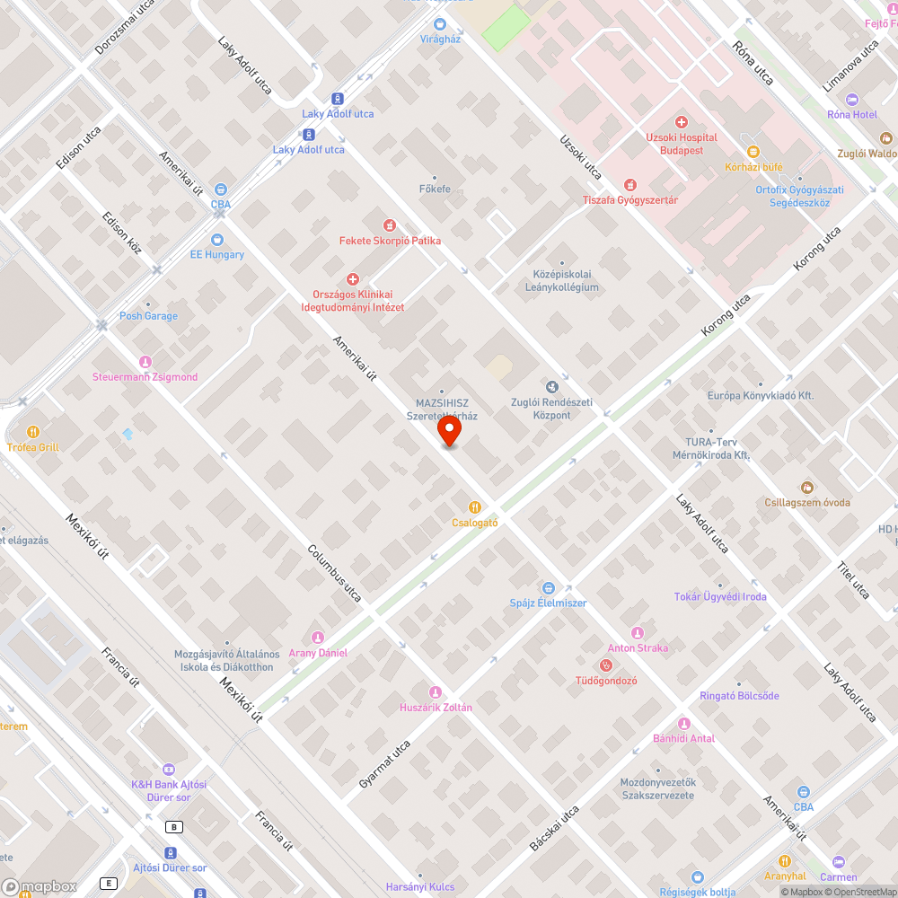 Festékek kidobva az utcára bejelentés helye