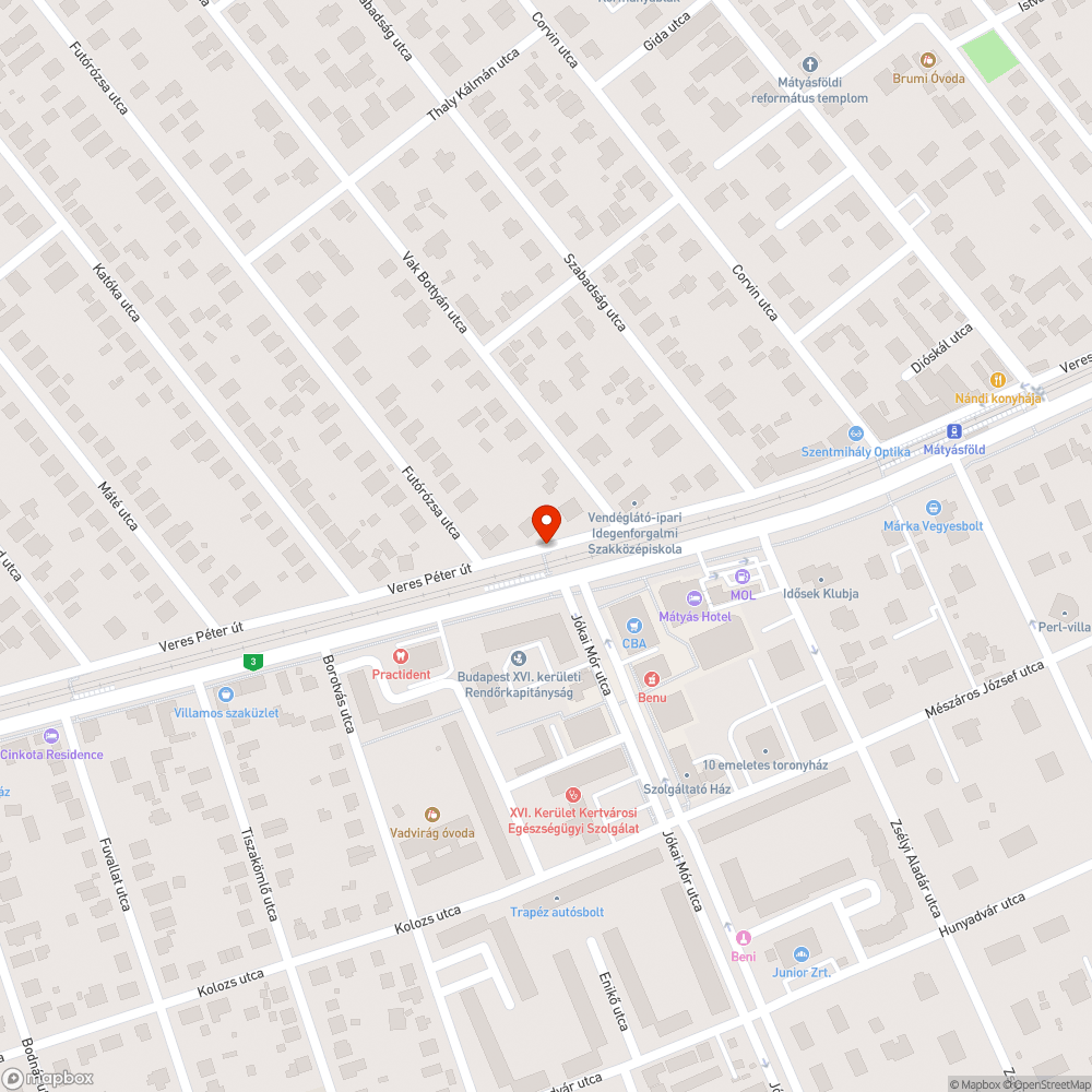 Hiányzó járda bejelentés helye