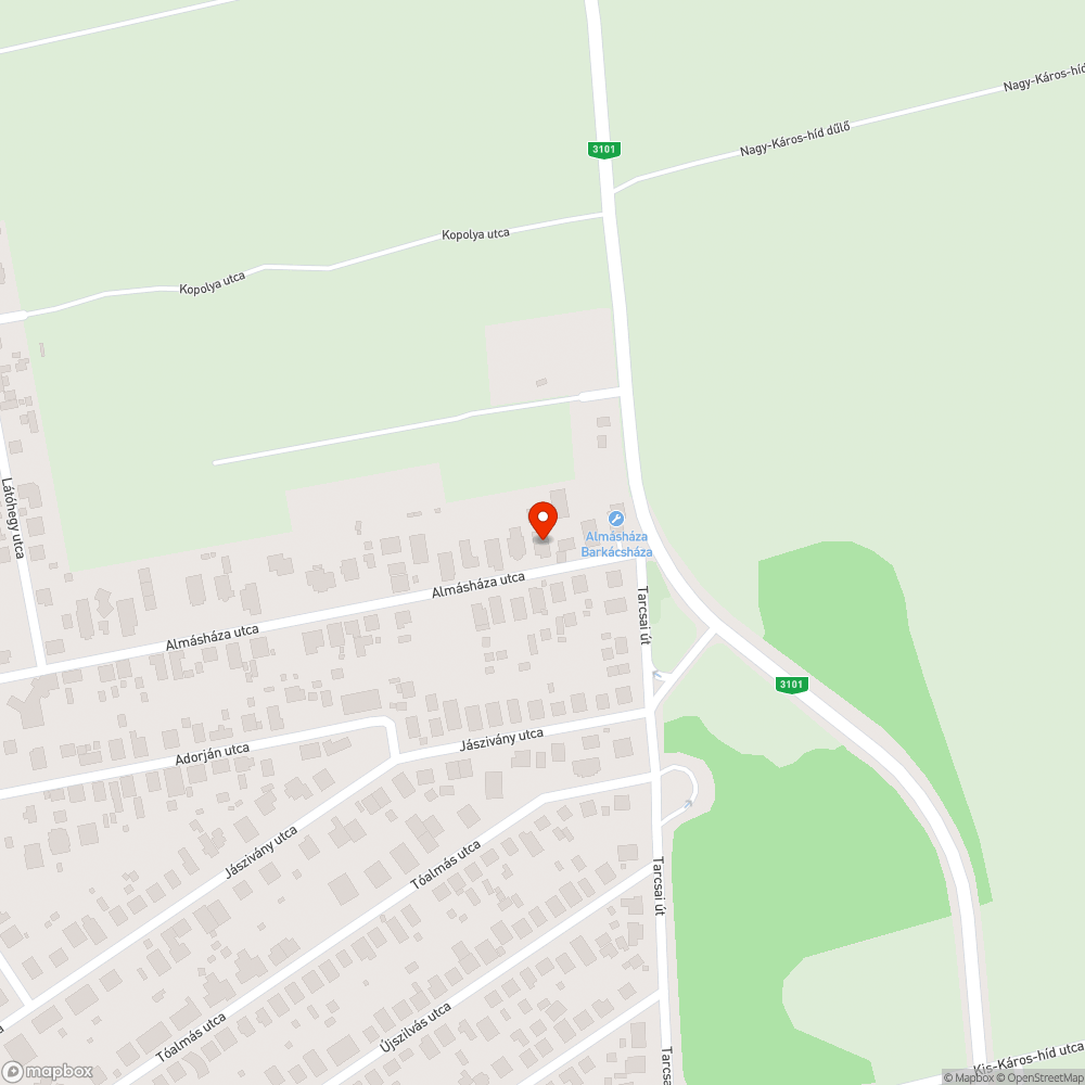 Elhagyott autó bejelentés helye