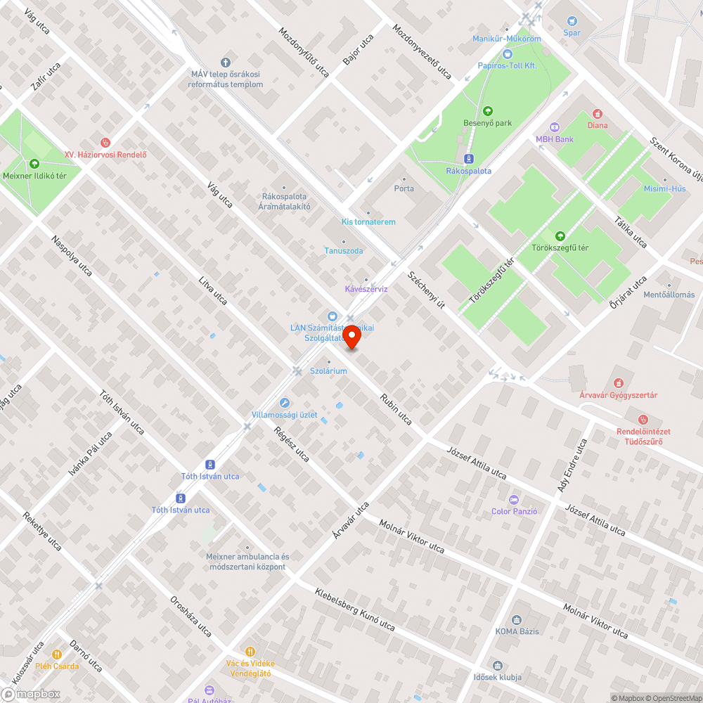 Elhagyott autó bejelentés helye