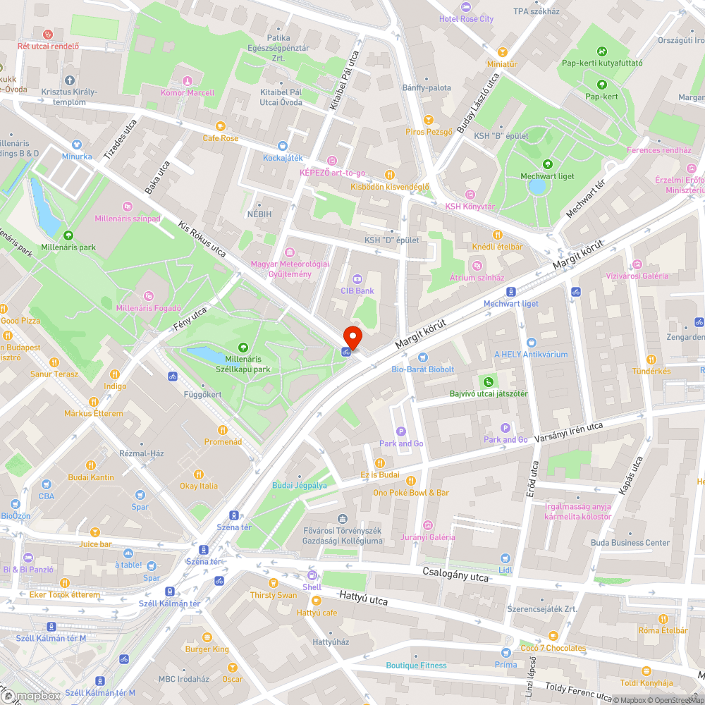 Kidőlt, graffitis kuka bejelentés helye