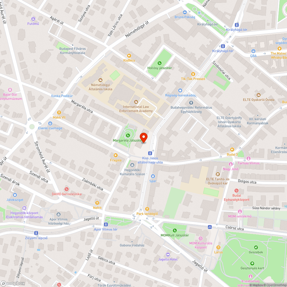 Önkormányzat előtti zebra bejelentés helye