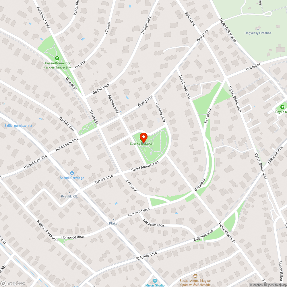 Törött asztal bejelentés helye