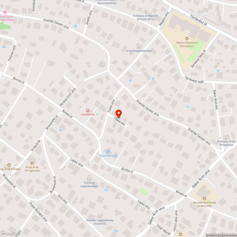 Balesetveszélyesen lefagyott zsákutca bejelentés helye