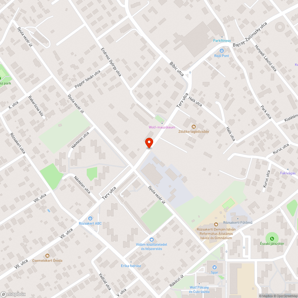 Kátyú bejelentés helye