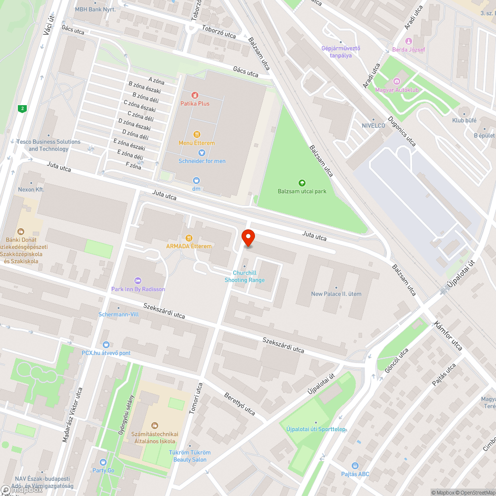 Járda felé kidőlő fa bejelentés helye