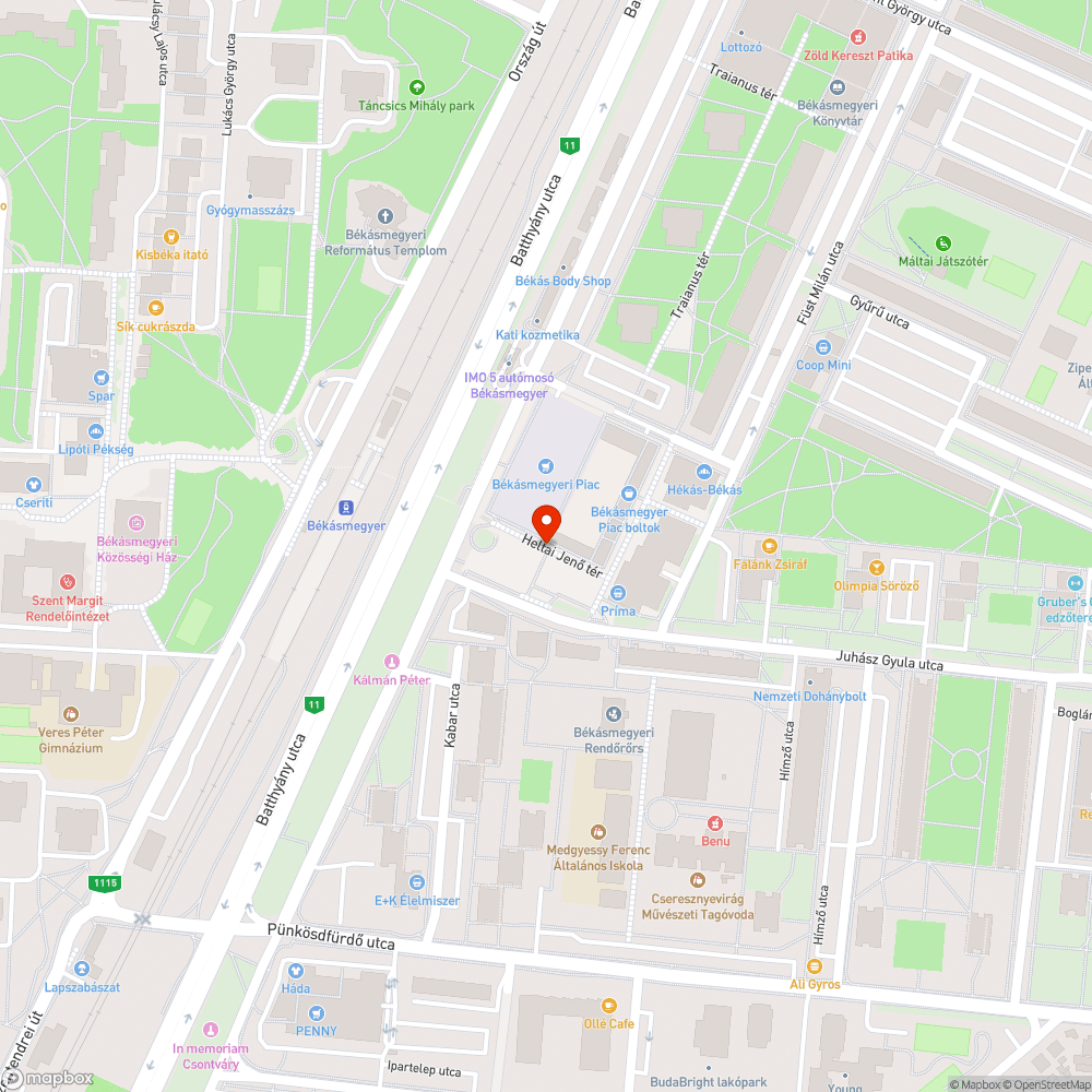 Felszakadt, hiányos gumiburkolat a gyalogos zónában bejelentés helye