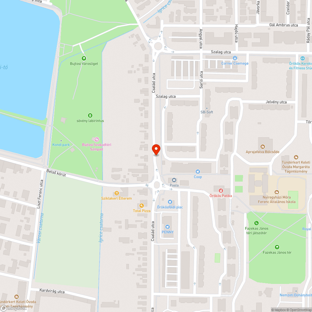 Beszakadt csatorna bejelentés helye